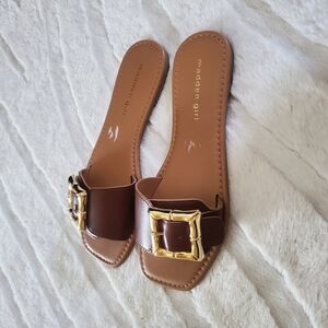 Madden Girl Brown Buckle Sandals